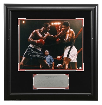 Muhammad Ali and Ken Norton Dual Signed 16x20 Framed Photo